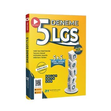 LGS Netto Tamamı Video Çözümlü 5 Fasikül Genel Deneme Seti Kolay-Orta-Zor - Referans Yayınları