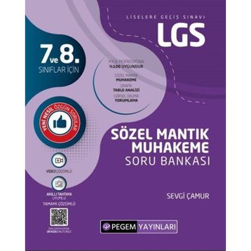 Lgs Sözel Mantık Muhakeme Soru Bankası Sevgi Çamur
