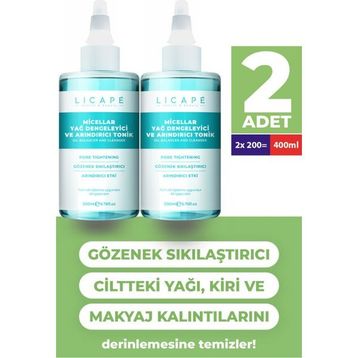 Licape 234561 Gözenek Sıkılaştırıcı 200 ml Arındırıcı ve Yağ Dengeleyici Tonik