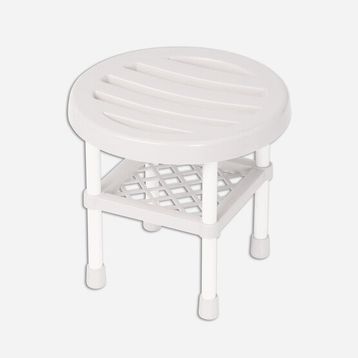 Lider Neptün Beyaz Yuvarlak Banyo Taburesi