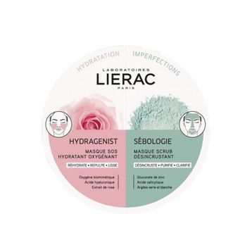 Lierac 2x6 ml Duo Mask Hydragenist Sebologie Anında Nemlendirici Peeling Etkili Maske