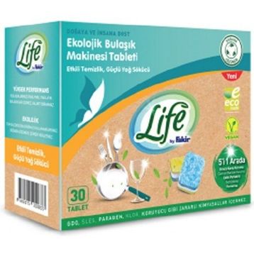 Life By Fakir 30'lu Ekolojik Vegan Bulaşık Makinesi Tableti