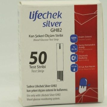 Lifechek Silver GH82 20'li Kutu 1000 Adet Kan Şekeri Ölçüm Stribi