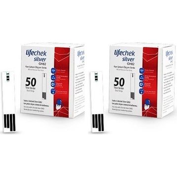 Lifechek Silver GH82 2x50'li Kutu 100 Adet Kan Şekeri Ölçüm Stribi