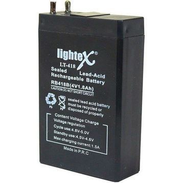 Lightex LT-418 4 Volt 1.80 Amper 7.5x5x2 cm 50x22x75 mm Akü
