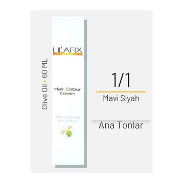 Lilafix 1-1 Mavi Siyah Tüp Krem 60 ml Saç Boyası