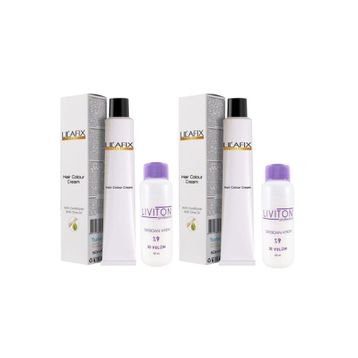 Lilafix 1/1 Mavi Siyah 2x60 ml Saç Boyası + Liviton 30 Volüm 2x60 ml Oksidan