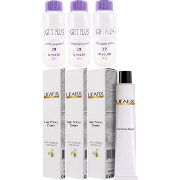 Lilafix 6-37 Bronz Kahve 3x60 ml Saç Boyası + Gift Plus 3x60 ml Oksidan Krem