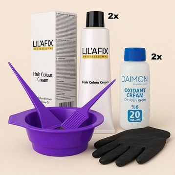Lilafix 8.33 Kahve Köpüğü 2 Adet Oksidan ve Saç Boyası