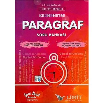 Limit Yayınları Kronometre Ortaokul Paragraf Soru Bankası