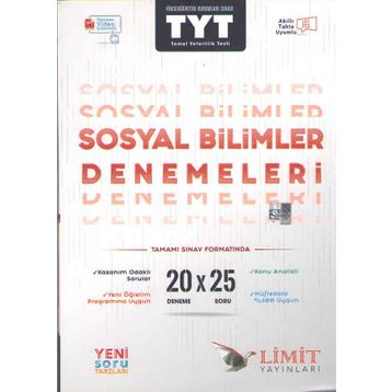 Limit Yayınları TYT Sosyal Bilimler 20x25 Deneme