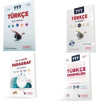 Limit Yayınları - TYT Türkçe Seti Konu Soru ve Deneme Sınavı 4 Kitap