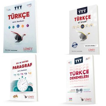 Limit Yayınları - TYT Türkçe Seti Konu Soru ve Deneme Sınavı 4 Kitap