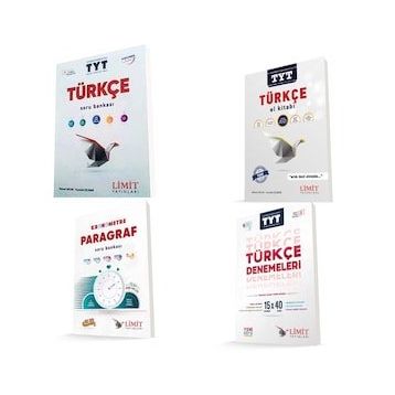 Limit Yayınları - TYT Türkçe Seti Konu Soru ve Deneme Sınavı 4 Kitap