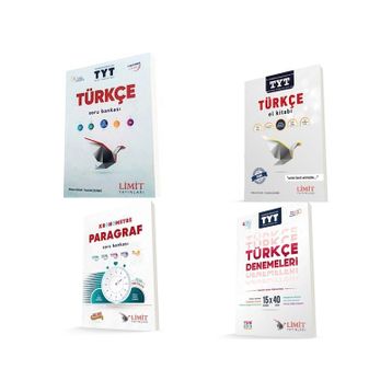 Limit Yayınları - TYT Türkçe Seti Konu Soru ve Deneme Sınavı 4 Kitap