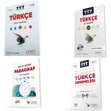 Limit Yayınları - TYT Türkçe Seti Konu Soru ve Deneme Sınavı 4 Kitap
