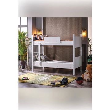 Limni Home Mondo 90x190 cm İkiye Ayrılabilen MDF Profilli Beyaz Ranza