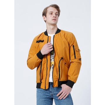 Limon SOLAR Bomber Yaka Standart Kalıp Düz Turuncu Erkek Mont