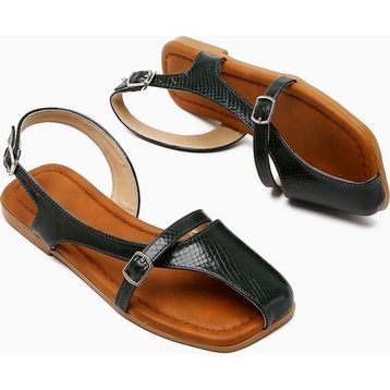 Limoya Almina Yeşil Kemer Detaylı Kadın Sandalet
