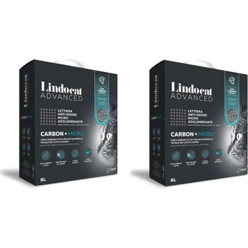 Lindo Cat Advanced Carbon Aktif Karbonlu Ekstra Topaklanan İnce Taneli 2x6 lt Kedi Kumu