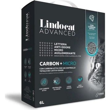 Lindo Cat Advanced Carbon Aktif Karbonlu Ekstra Topaklanan İnce Taneli 6 lt Kedi Kumu