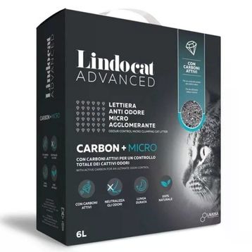 Lindo Cat Advanced Carbon Aktif Karbonlu Ekstra Topaklanan İnce Taneli 6 lt Kedi Kumu