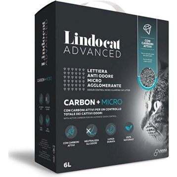 Lindo Cat Advanced Carbon Aktif Karbonlu Ekstra Topaklanan İnce Taneli 6 lt Kedi Kumu