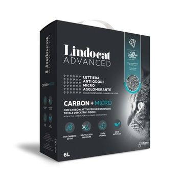 Lindo Cat Advanced Carbon Aktif Karbonlu Ekstra Topaklanan İnce Taneli 6 lt Kedi Kumu