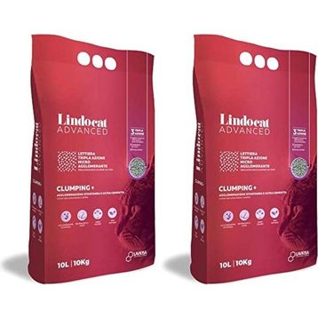 Lindo Cat Advanced Ekstra Güçlü Topaklanan Kokusuz Gri 2x10 lt Kedi Kumu