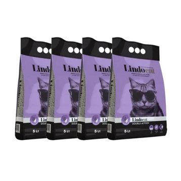 Lindo Cat Lavanta ve Argan Kokulu İnce Taneli Topaklaşan 4x5 lt Kedi Kumu
