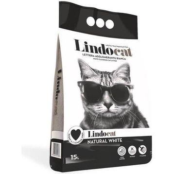 Lindo Cat Natural White Kokusuz Kalın Taneli Topaklanan 10 lt Kedi Kumu