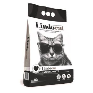 Lindo Cat Natural White Kokusuz Kalın Taneli Topaklanan 10 lt Kedi Kumu