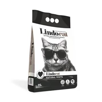 Lindo Cat Natural White Kokusuz Kalın Taneli Topaklanan 10 lt Kedi Kumu