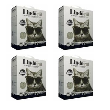 Lindo Cat Premium Aktif Plus Karbonlu Topaklaşan İnce Taneli 4x6 lt Kedi Kumu