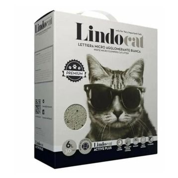 Lindo Cat Premium Aktif Plus Karbonlu Topaklaşan İnce Taneli 4x6 lt Kedi Kumu