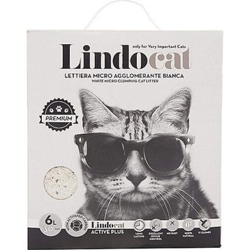 Lindo Cat Premium Aktif Plus Karbonlu Topaklaşan İnce Taneli 4x6 lt Kedi Kumu