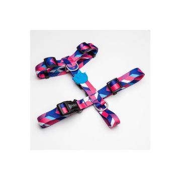 Lindo Dogs Pink Dream H Tipi Mavi Pembe Large Köpek Göğüs Tasması