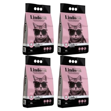 Lindocat Bebek Pudrası Parfümlü 4x10 lt İnce Kedi Kumu