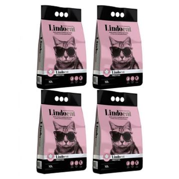 Lindocat Bebek Pudrası Parfümlü 4x10 lt İnce Kedi Kumu