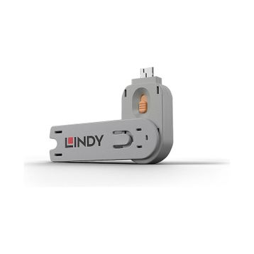 Lindy LIN-40623 Turuncu Usb Tip A Port Bloke Kilit Açma Anahtarı