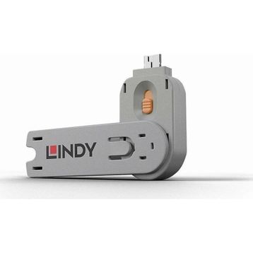 Lindy LIN-40623 Turuncu Usb Tip A Port Bloke Kilit Açma Anahtarı