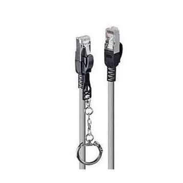 Lindy LIN-47604 2 mt CAT 6A 500 MHz S-FTP Güvenlik için Kilitlenebilir Gri Patch Cord Kablo