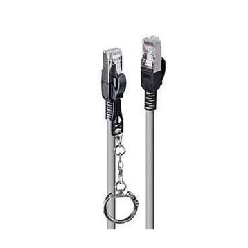 Lindy LIN-47605 3 mt Cat 6A 500 MHz S-FTP Güvenlik için Kilitlenebilir Gri Patch Cord Kablo