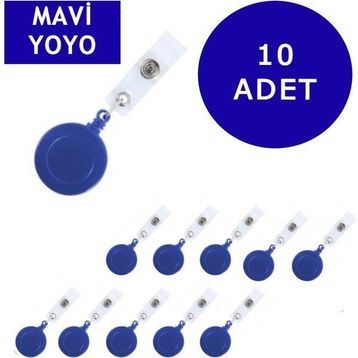Linea Yoyo Yuvarlak Mavi 10 Adet Yaka Kartlığı