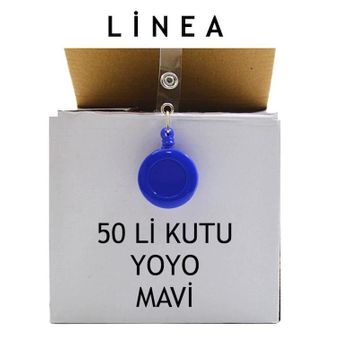 Linea Yoyo Yuvarlak Mavi 50 Adet Yaka Kartlığı