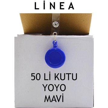Linea Yoyo Yuvarlak Mavi 50 Adet Yaka Kartlığı