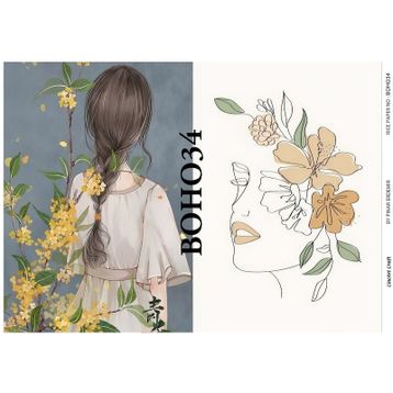 Lineart LA-BOHO34 Pirinç Dekupaj Kağıdı
