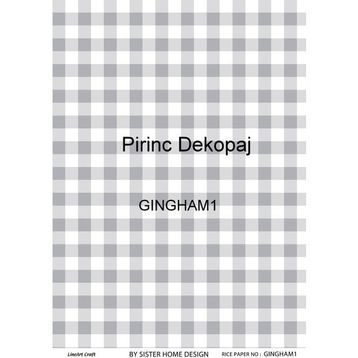 Lineart LA-GINGHAM1 Pirinç Dekupaj Kağıdı