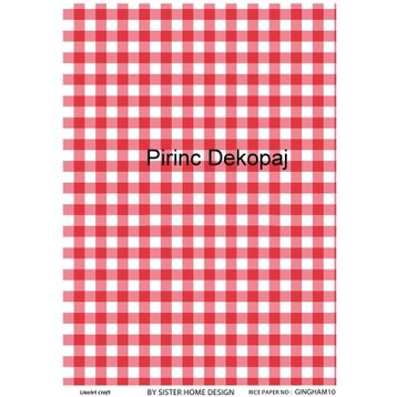 Lineart LA-GINGHAM10 Pirinç Dekupaj Kağıdı