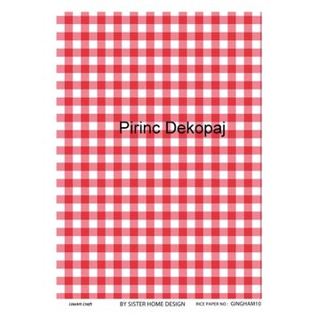 Lineart LA-GINGHAM10 Pirinç Dekupaj Kağıdı